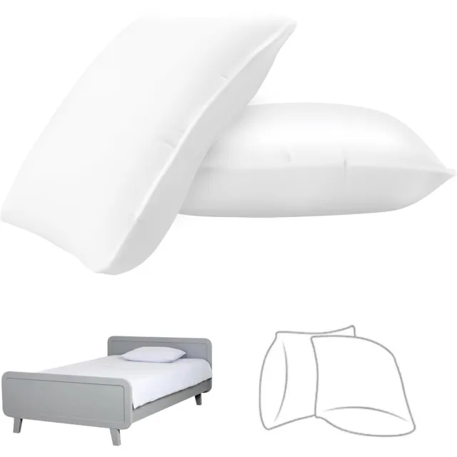 Famanu Wegwerp kussenslopen 60 x 80 cm, set van 10, niet-geweven kussenslopen, wit