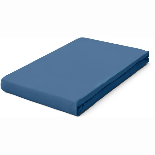schlafgut Pure Jersey Topper Hoeslaken L - 140x200 - 160x220 615 Blue Mid
