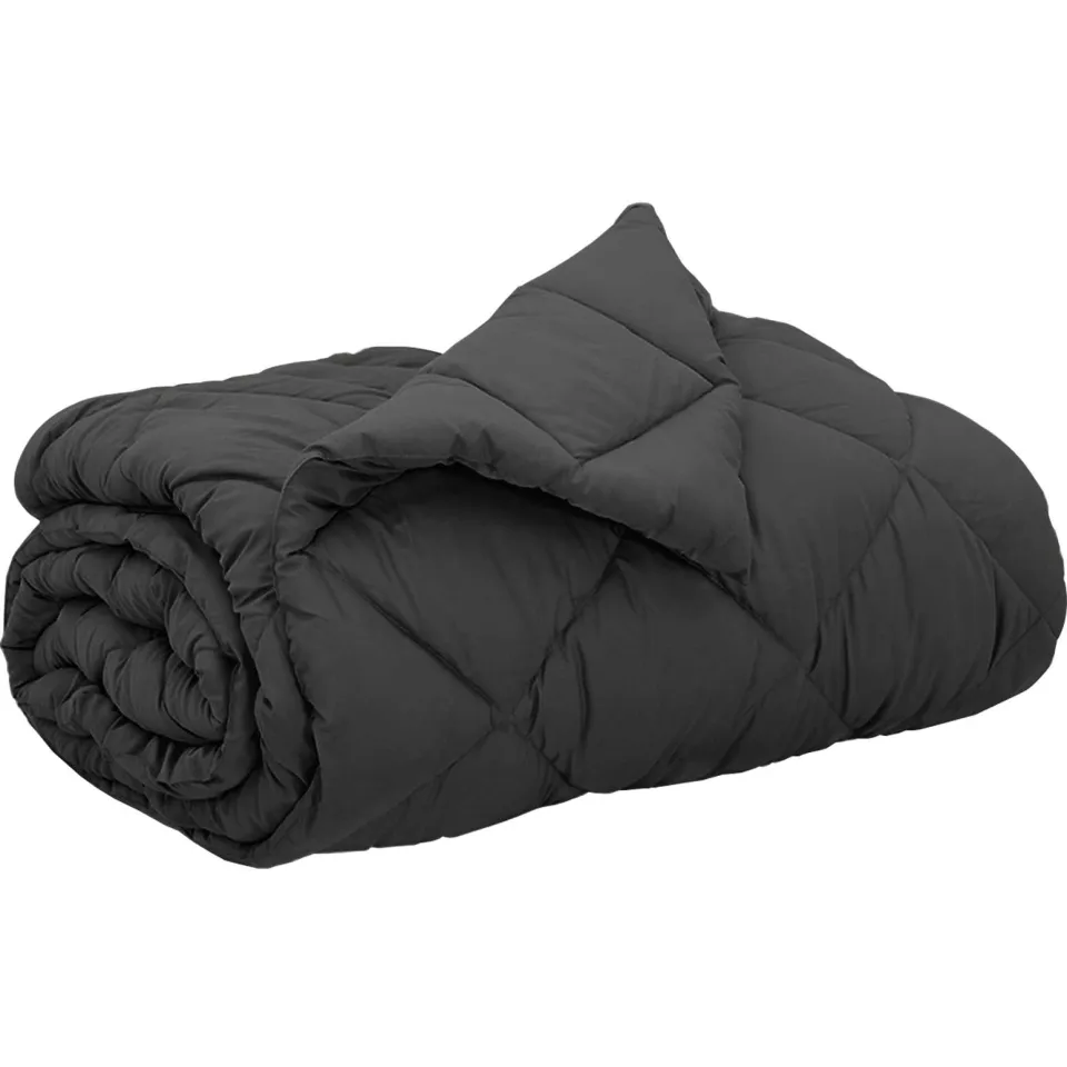 vidaXL Vol jaar dekbed 200 x 220 cm 300 gsm Microvezel Antraciet, foto 3