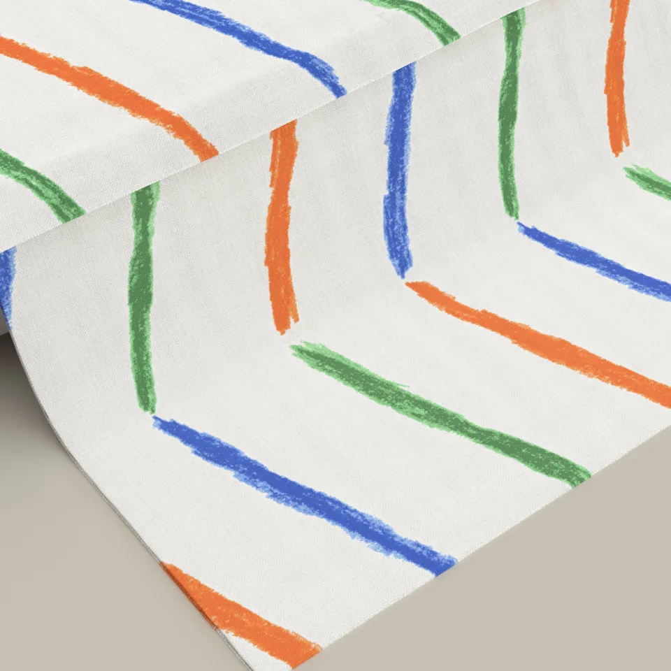 NOUS Kids katoenen dekbedovertrek 1 persoons (140x200 cm) oranje/blauw/groen, foto 6