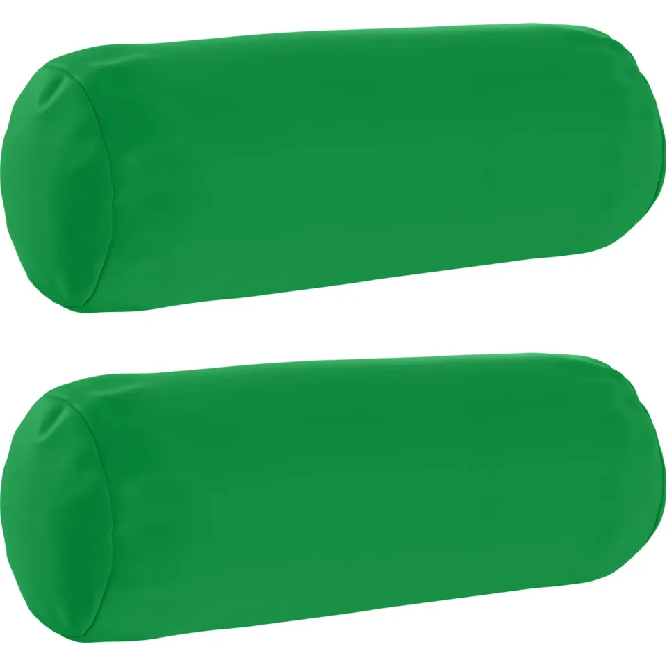 vidaXL Kussensloop 2 st HEERLEN Groen Dia. 15 x 40 cm Polyester