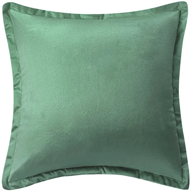 Spod Igły i Nitki Decoratieve Kussenhoes Saliegroen Velvet 40x40cm met Rand