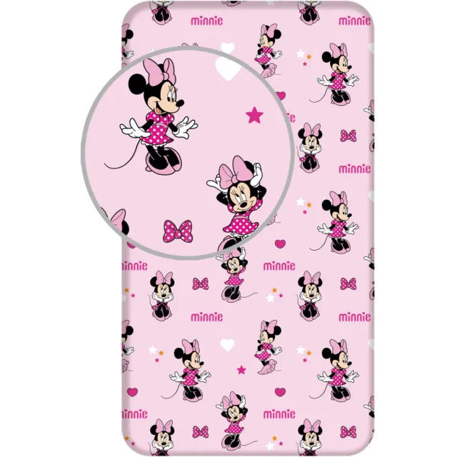 Minnie Mouse Hoeslaken - Eenpersoons - 90x200 cm - Roze
