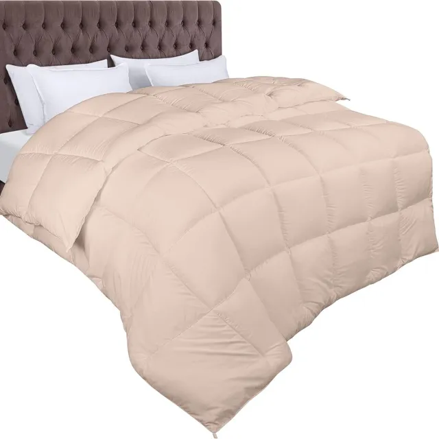 Ibenzoa Multiseizoens Comfortdekbed 200x200 cm - Premium Polyester Vulling beige