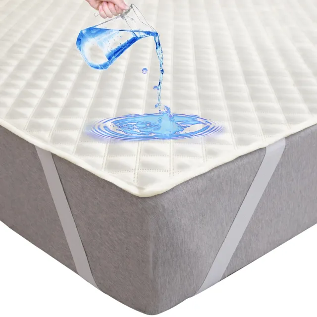 Ibenzoa Ademend en Waterdicht Matrasbeschermingspaneel voor Optimale Slaapervaring wit