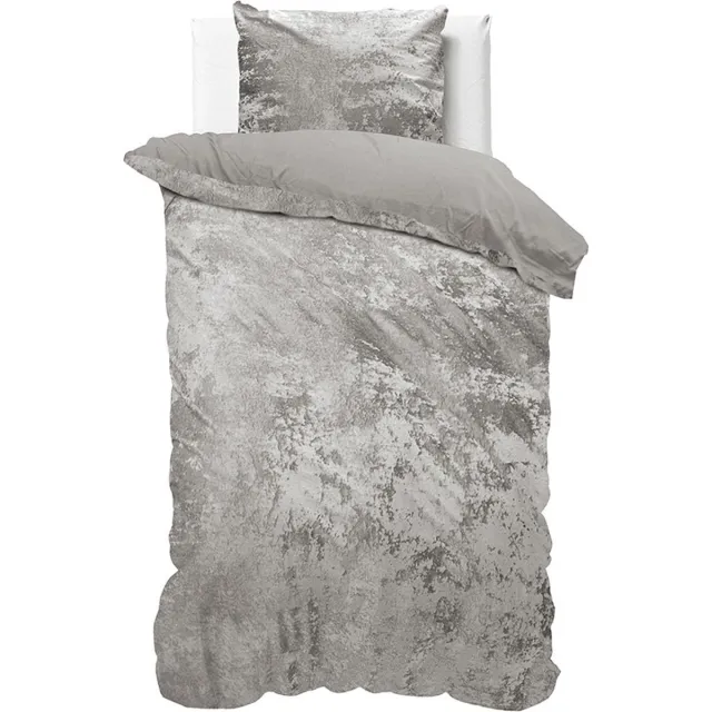 Dreamhouse Dekbedovertrek Crushed Velvet - Grijs Taupe, Grijs