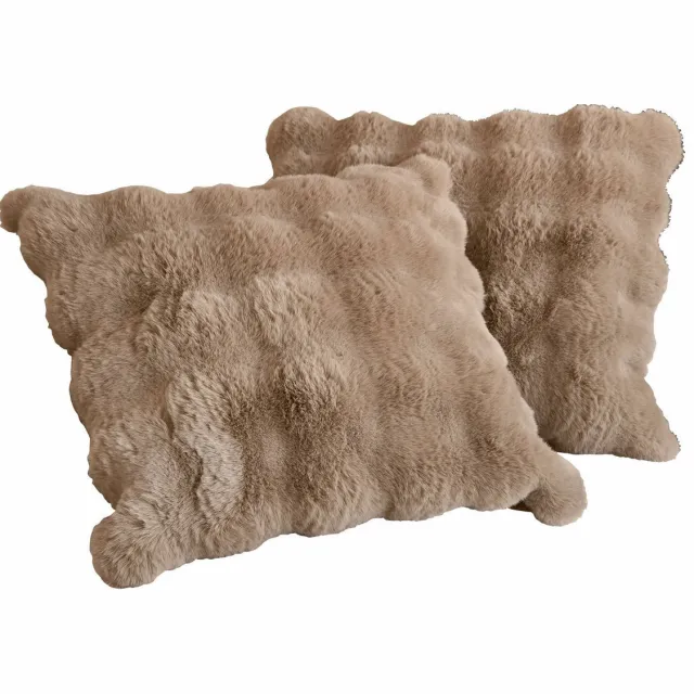 Loberon Kussenhoes set van 2 Zalina taupe