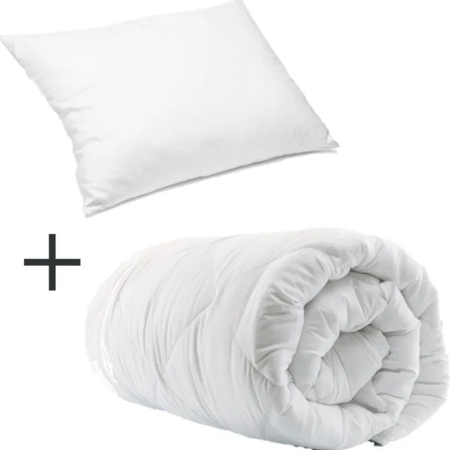 Homéé® Select Duopack - 1x Hotel dekbed 3dTEX enkel 400g. 140x200 cm plus 1x hotel hoofdkussen classic 60x70 cm wit