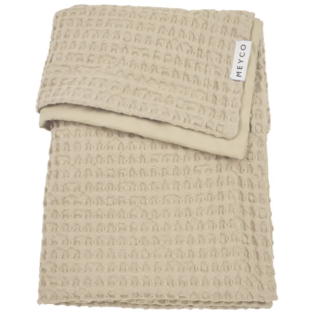 Meyco Waffle Cotton ledikantdeken beige