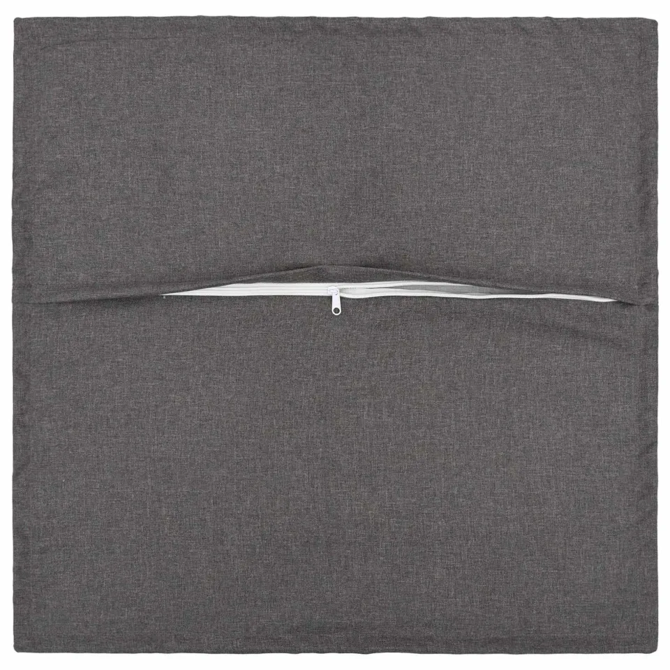 vidaXL Kussensloop 12 st HOUTEN Lichtgrijs 40 x 40 cm Faux Linnen, foto 4