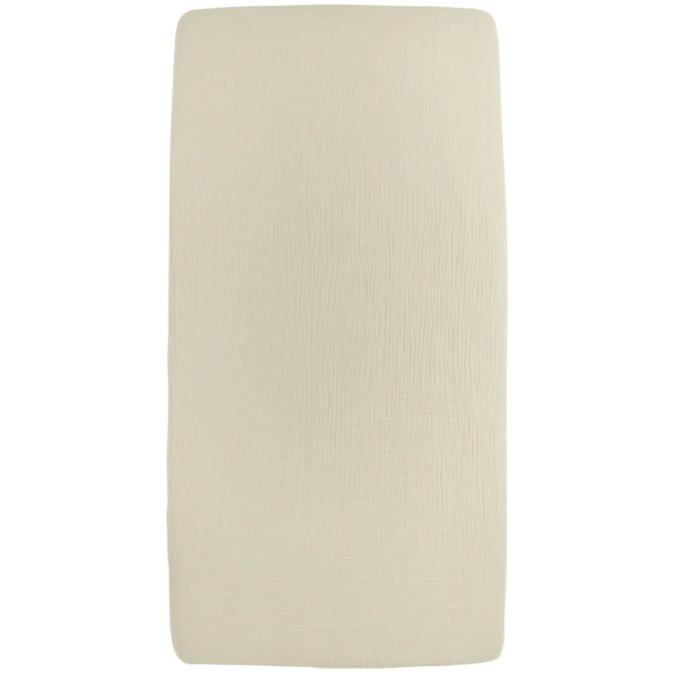 Meyco hoeslaken ledikant pre-washed hydrofiel soft sand 60x120cm