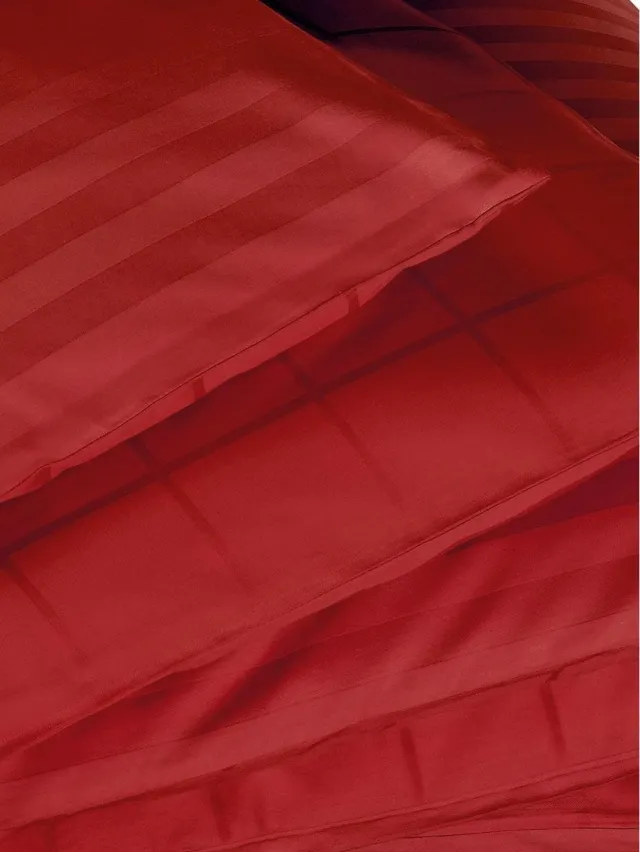 De Witte Lietaer Dekbedovertrek Katoen Satijn Zygo - Lits Jumeaux - 240 x 220 cm - Rood