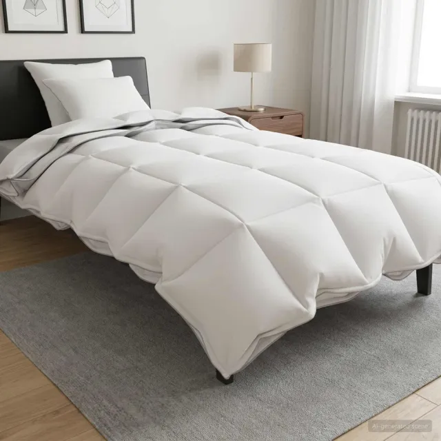 vidaXL Dekbedset 3 st 155 x 220 cm Alle seizoenen Wit