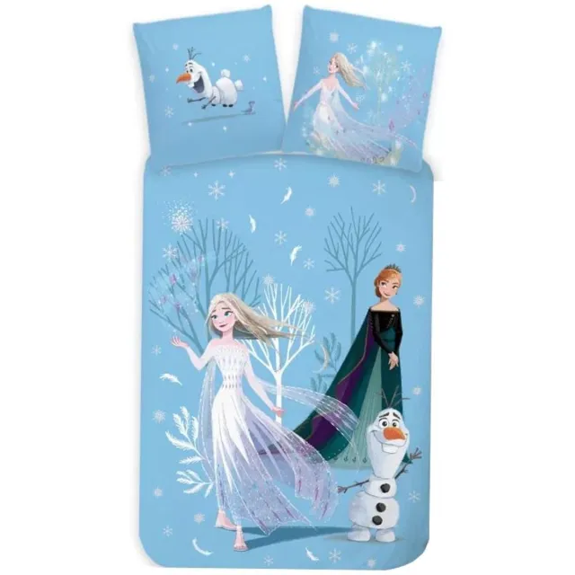 Disney Frozen Frozen Peuterdekbedovertrek Sneeuw - 100 x 135 cm - Katoen Lichtblauw
