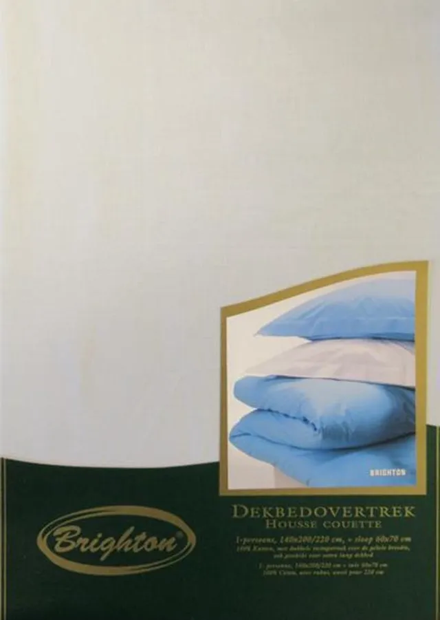 Brighton Uni Dekbedovertrek - Tweepersoons - 200x200/220 cm - Licht Blauw