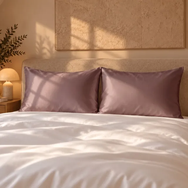 Silk Heaven Zijden kussensloop 80x80cm Vintage Mauve ritssluiting - 19 Momme - 100% moerbeizijde - Silk Heaven - 80x80cm / Ritssluiting