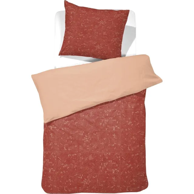 Damai Dekbedovertrekset - Bio Katoen - 140x200/220 cm - Rood + 1 kussensloop 60x70