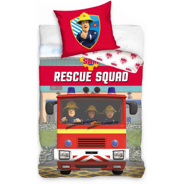 Brandweerman Sam Dekbedovertrek Rescue Squad 140 x 200 cm - 70 x 90 cm - Katoen Multi