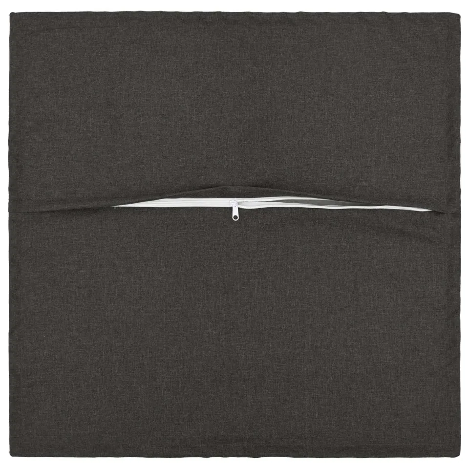vidaXL Kussensloop 6 st HOUTEN Donkergrijs 30 x 30 cm Faux Linnen, foto 4