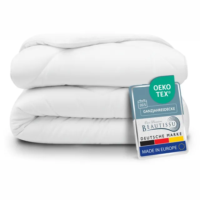 Beautissu BeauNuit MD - dekbed 220x240 cm - wasbaar winterdekbed winterdekens ademend - zacht anti allergie deken Wit