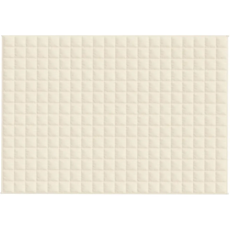 vidaXL Verzwaringsdeken 135x200 cm 10 kg stof lichtcrèmekleurig