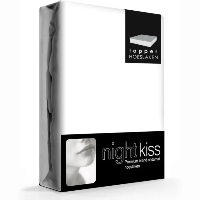 Damai Topcover katoen 160 x 210 Wit Standaard - tot 8 cm matrashoogte - Nightkiss
