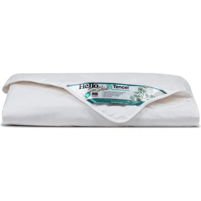 NachtrustOnline Hello SunShine Tencel Zomerdekbed 200 x 200 cm - Natuurlijk Tencel Lyocell deken - Licht, soepel, absorberend, ventilerend zomer dekbed Wit