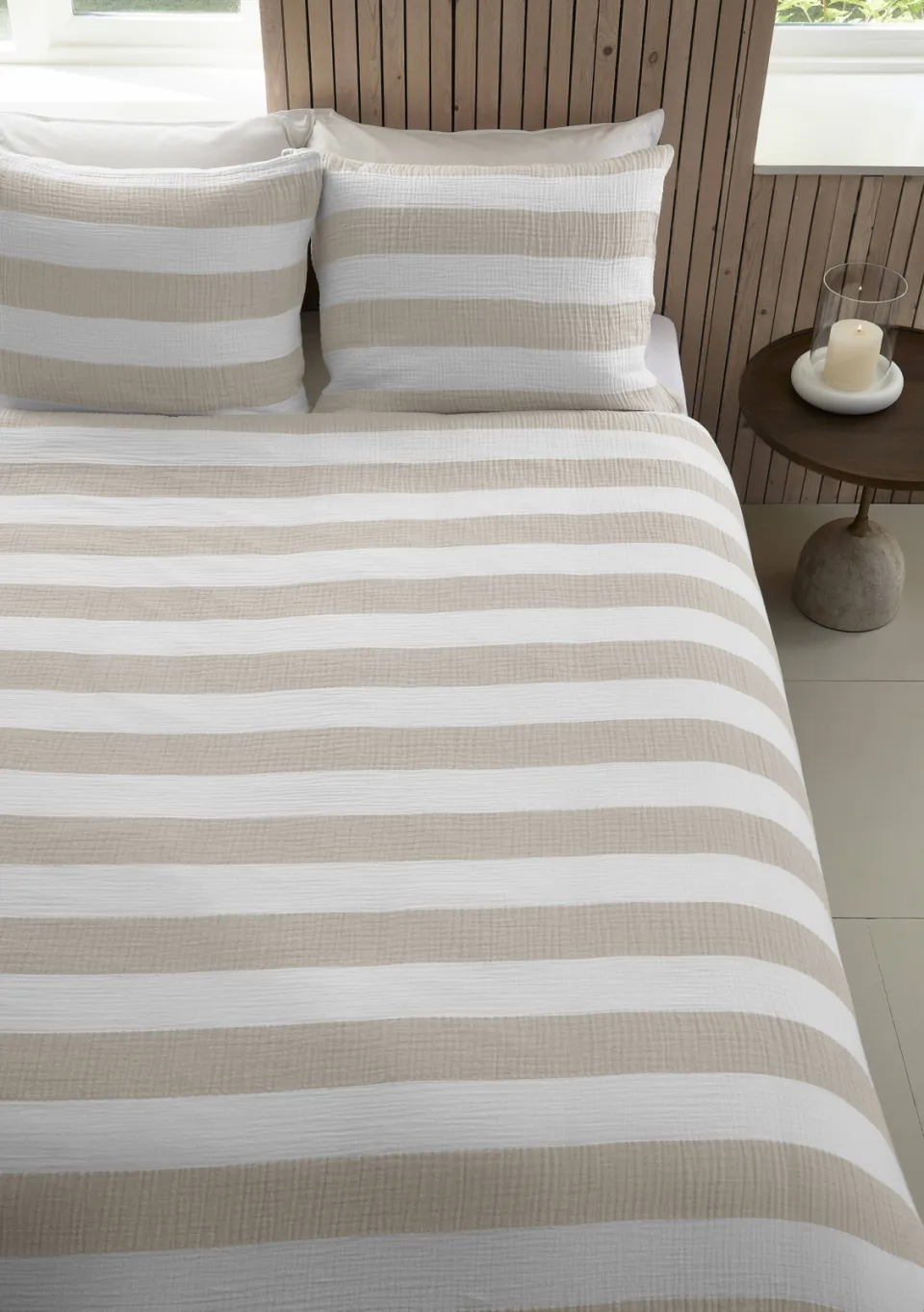 Riviera Maison mousseline dekbedovertrek beige, foto 5