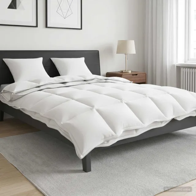 vidaXL Dekbed 200 x 220 cm Alle seizoenen 150 g/m² + 250 g/m² Wit