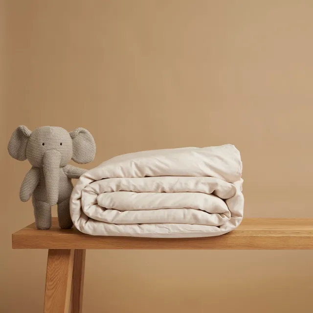 Coco & Cici Kids - TENCEL Twill Dekbedovertrek Beige - 1 kussensloop