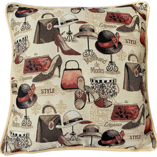 DeHome Gobelin Kussenhoes 40x40 cm - Stijlvolle Boetiek Print Multicolor