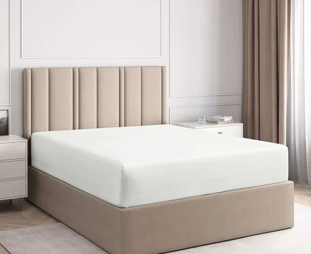 Ephemeris Hoeslaken eenperson 90x200+30 cm met elastiek rondom 100% Katoen Jersey Creme