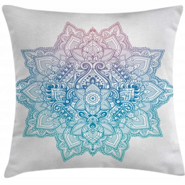 ABAKUHAUS Bladkussenhoes – Paisley-motief – Boho-kunst – 50x50 cm – Multicolor Lila