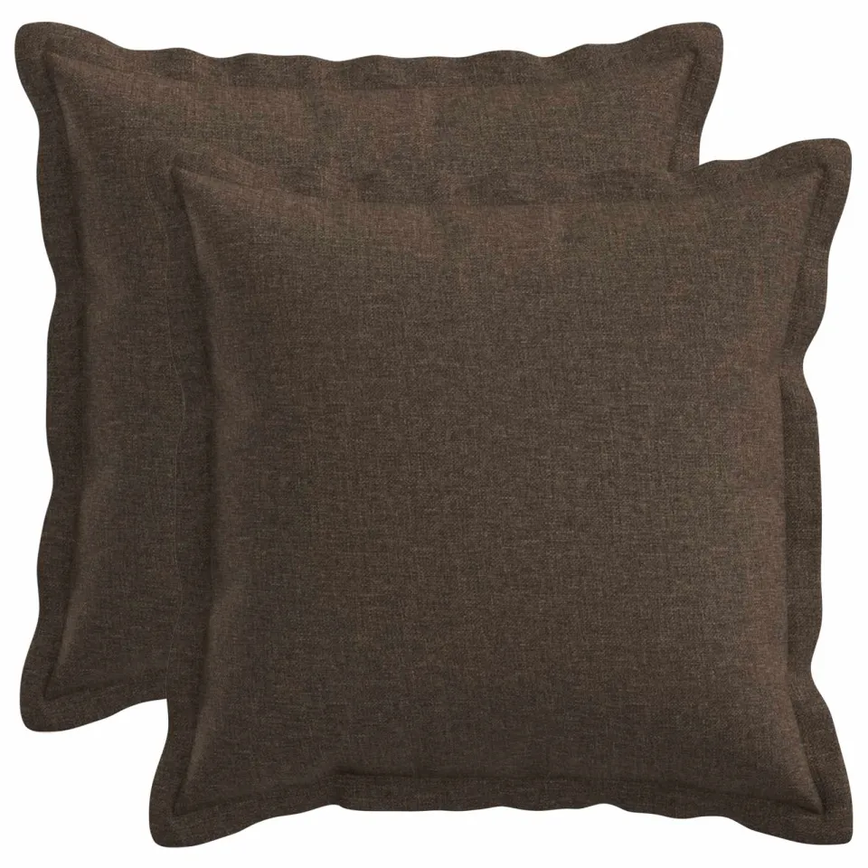 vidaXL Kussensloop 2 st HOUTEN Taupe 50 x 50 cm Faux Linnen, foto 3