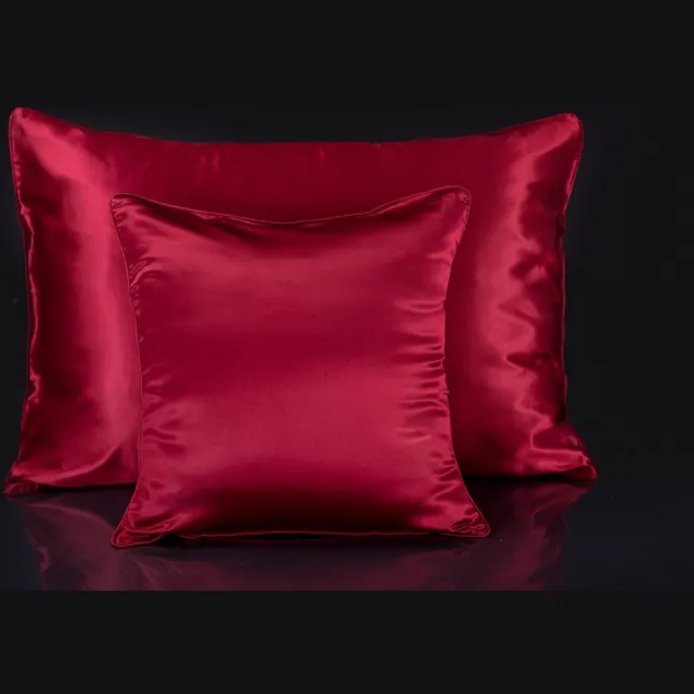 Malbery Luxe 100% Zijden Kussensloop 40x60cm - Wijnrood