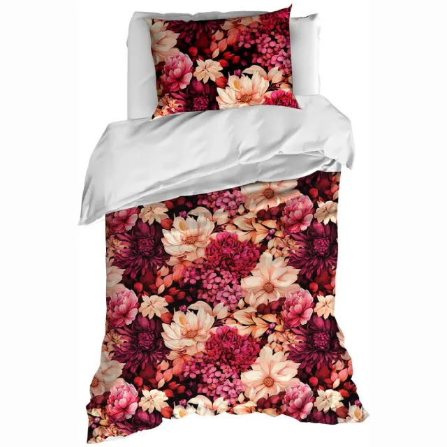 De Witte Lietaer Dekbedovertrek Dahlia Coral Paradis - Katoen Satijn
