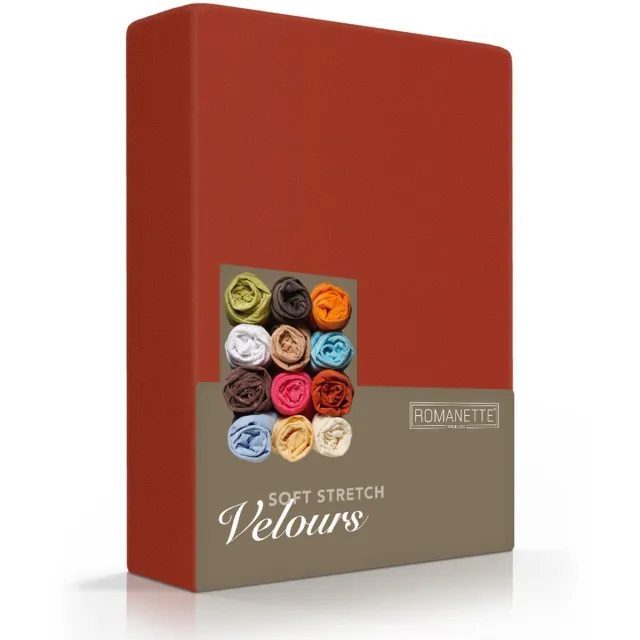 Romanette Velours hoeslaken - Terra - Lits-jumeaux (160/180/200x200/220 cm)