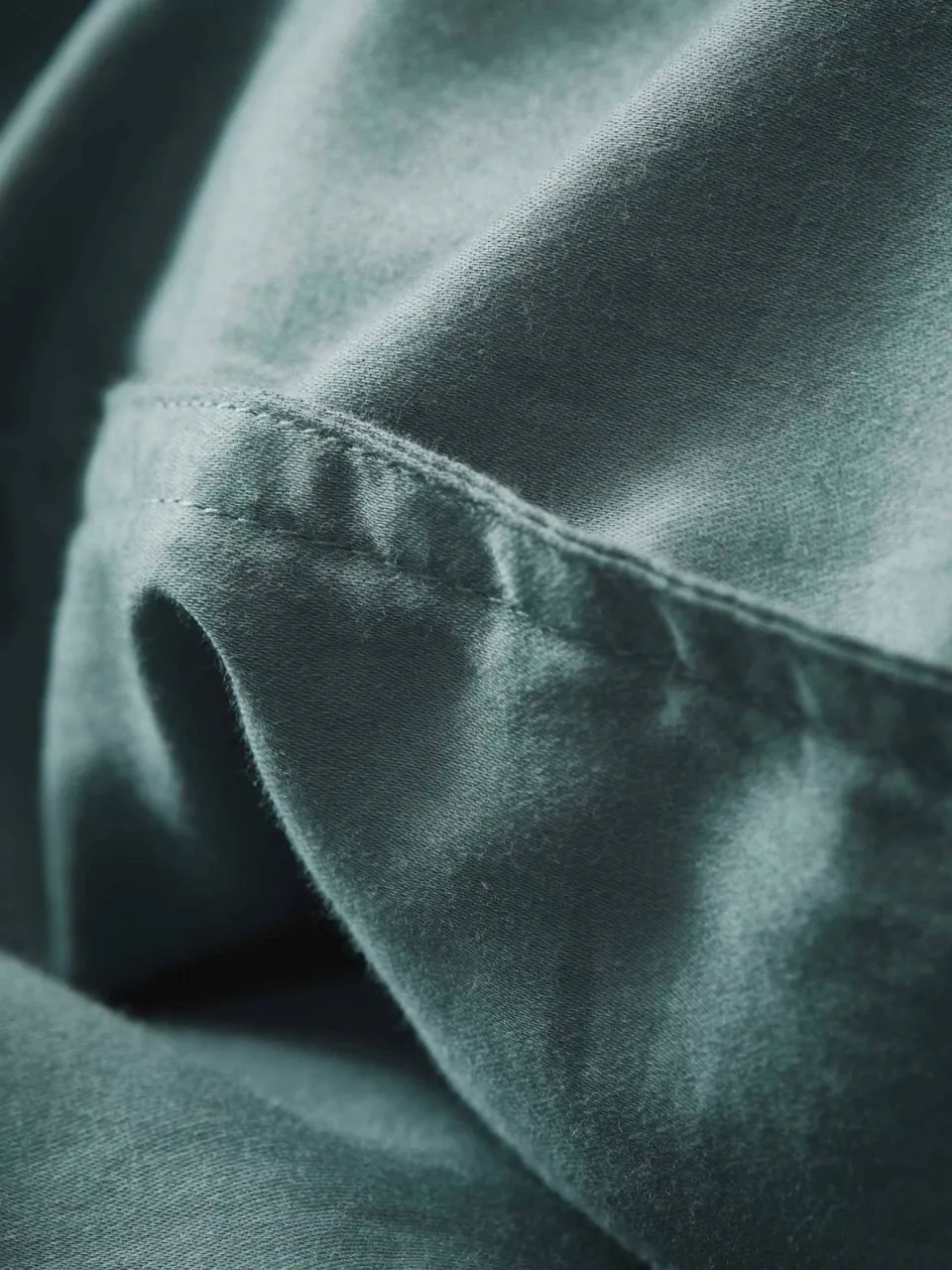Essenza Minte katoensatijnen dekbedovertrek denim blauw, foto 6