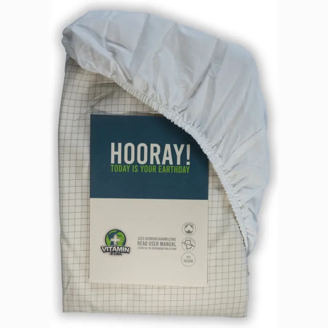 Vitamin Earth Aardingslaken Hoes - 100x200 - Organisch katoen - 10%Zilver Natuurlijk katoen