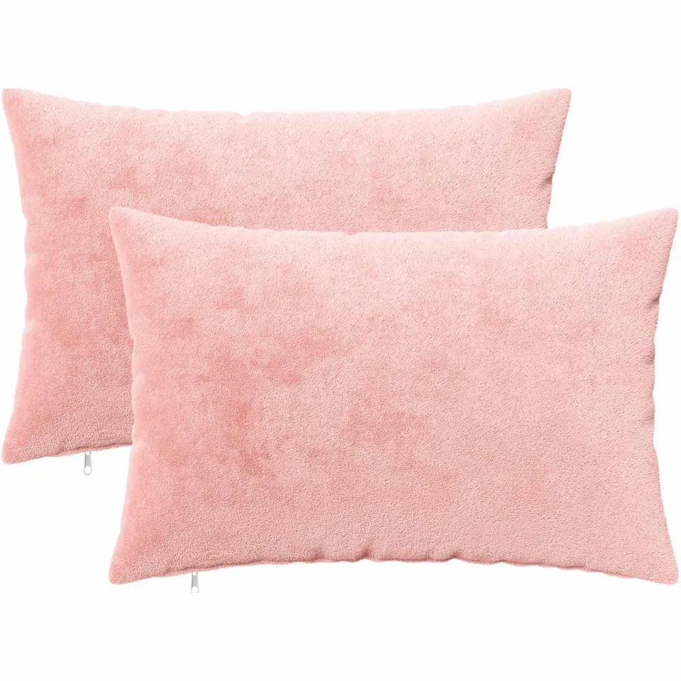 vidaXL Kussensloop 6 st HEERLEN Roze 50 x 70 cm Flanel, foto 3