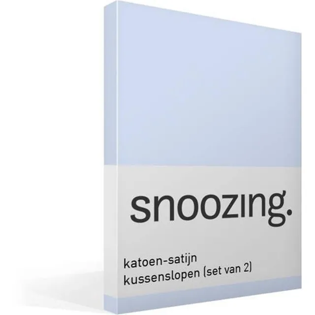 Snoozing Katoen-satijn - Kussenslopen - Set van 2 - 50x70 cm - Hemel