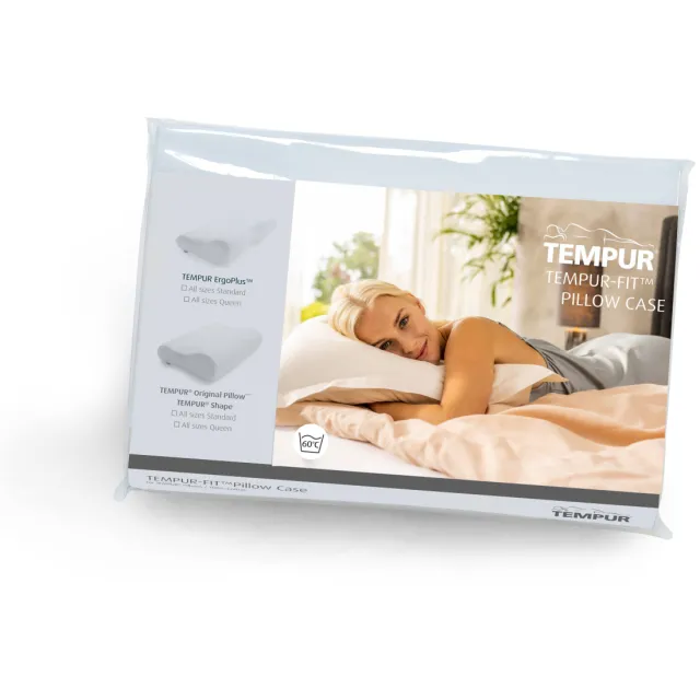 TEMPUR FIT Queen hoofdkussensloop crème