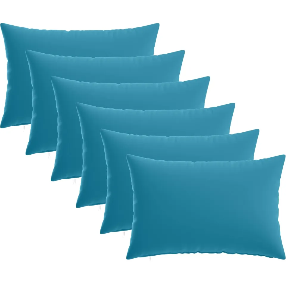 vidaXL Kussensloop 6 st HEERLEN Lichtblauw 50 x 70 cm Polyester blauw, foto 3
