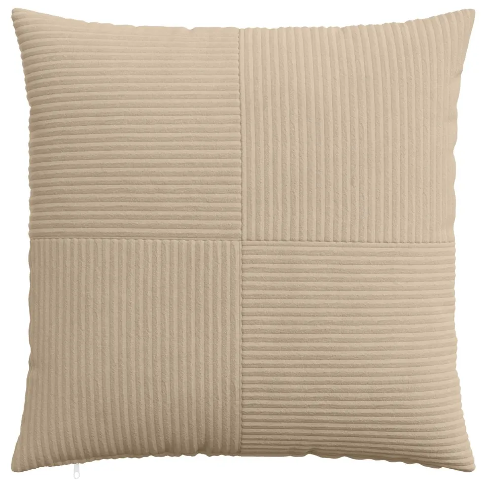 vidaXL Kussensloop 2 st ALMELO Taupe 65 x 65 cm corduroy