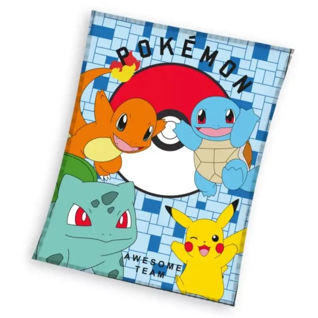 Pokémon Pokemon fleece deken starters - 110 x 150 cm Multicolor