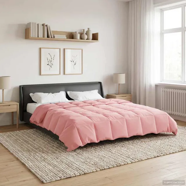 vidaXL Vol jaar dekbed 200 x 220 cm Microfiber (100% polyester) Roze