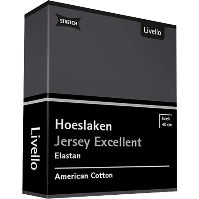 Livello Hoeslaken Jersey Excellent Dark Grey 250 gr 120x200 t/m 130x220