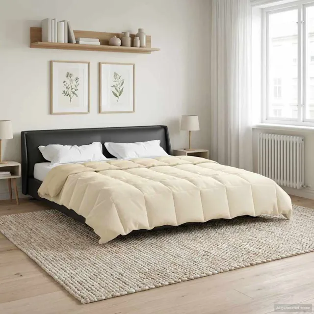 vidaXL Winter Dekbed 200 x 240 cm Winter Microfiber (100% polyester) Crème