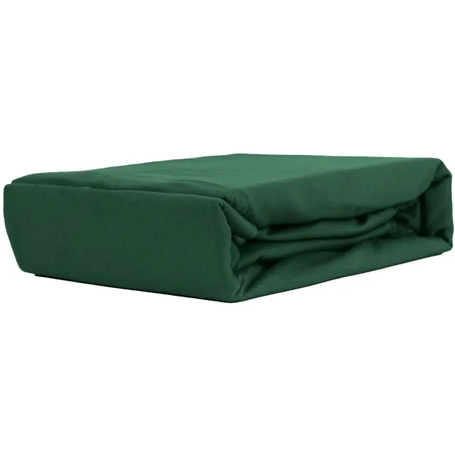 Kam-Pol Jersey Hoeslaken 70x220cm - 100% Katoen, 30cm Hoog - Flesgroen