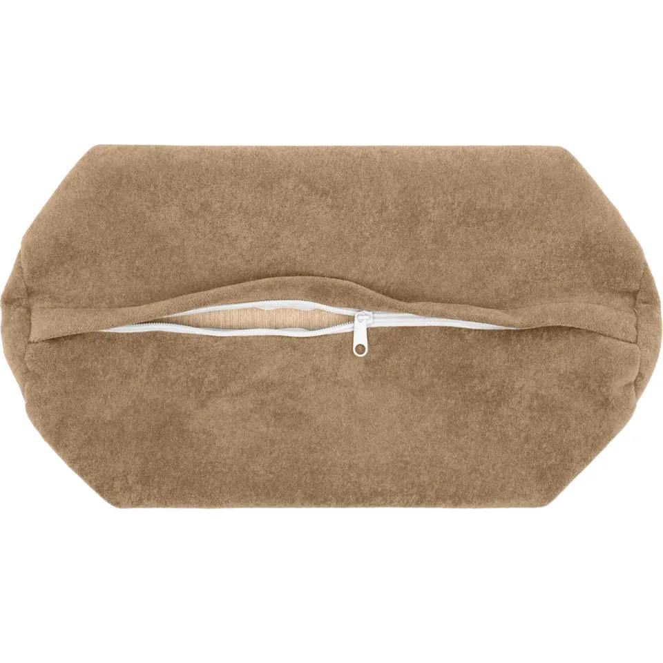 vidaXL Kussensloop 2 st HEERLEN Taupe Dia. 15 x 40 cm, foto 4